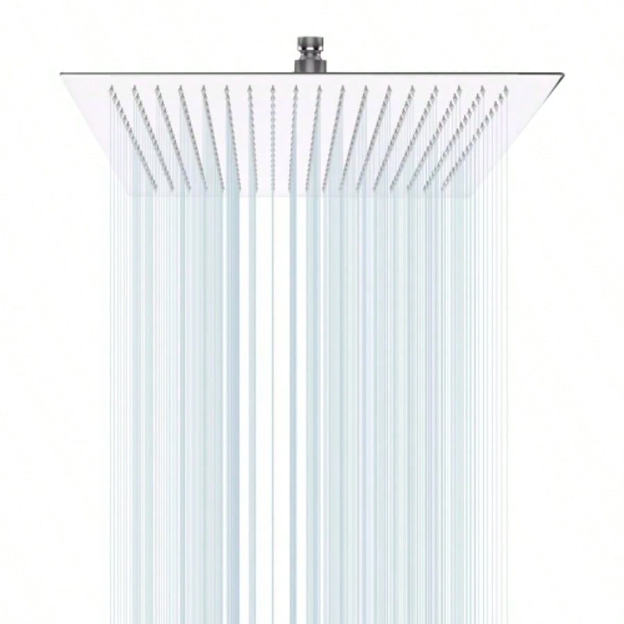 16 Inch Rain Shower, Square Ultra 304 Stainless Steel High Pressure Shower