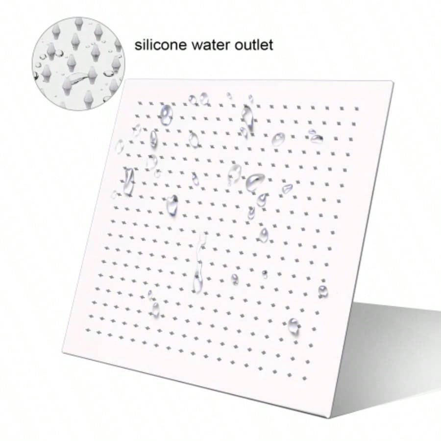 16 Inch Rain Shower, Square Ultra 304 Stainless Steel High Pressure Shower