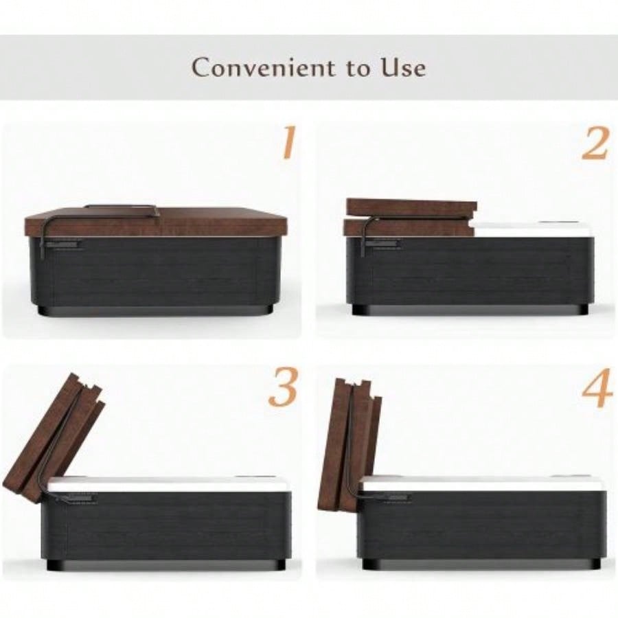 Hot Tub Cover Lift, Universal Spa Cover Lifts Side Mounted Cover Lifter with Adjustable Height Aluminum Reinforced Brackets Spa Cover Lever Lift Fits Most Spas Hot Tubs