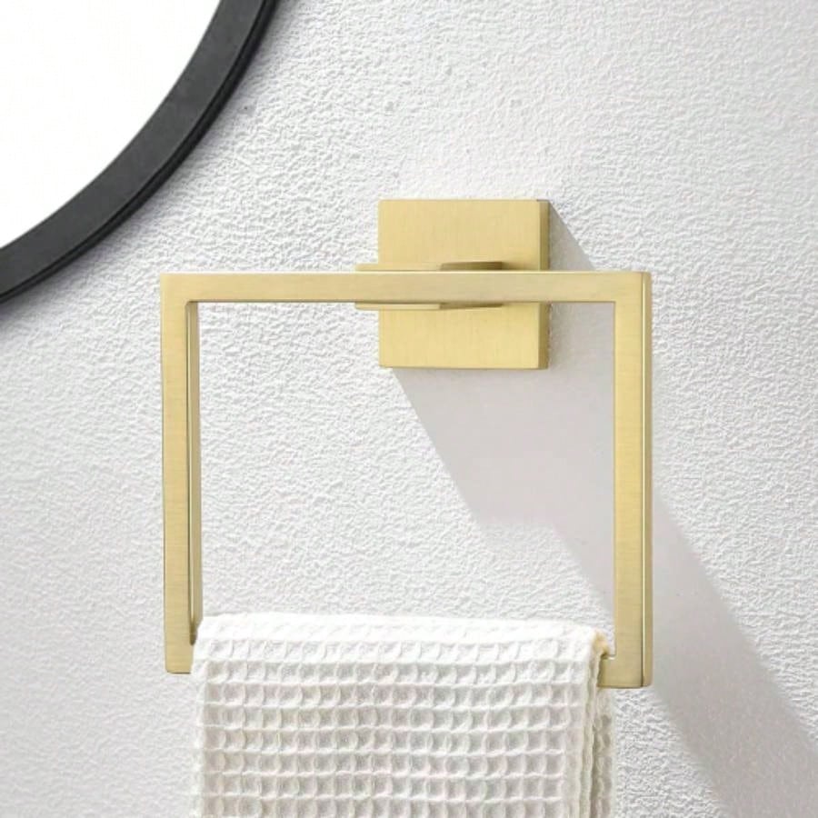 5 - Piece SUS304 Bathroom Set: Towel Bar+ Ring+ Hooks+ TP Holder, Brushed