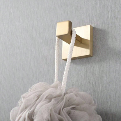 5 - Piece SUS304 Bathroom Set: Towel Bar+ Ring+ Hooks+ TP Holder, Brushed