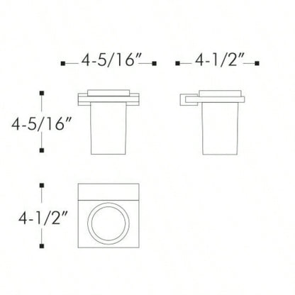 Venice Bathroom Single Tumbler Toothbrush Holder Tempered Glass Brushed