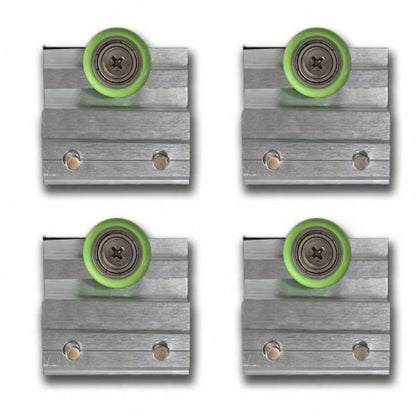 Shower Door Rollers Parts Only, 4 Pcs/Pack, Brushed Nickel 24D03PBNGJ