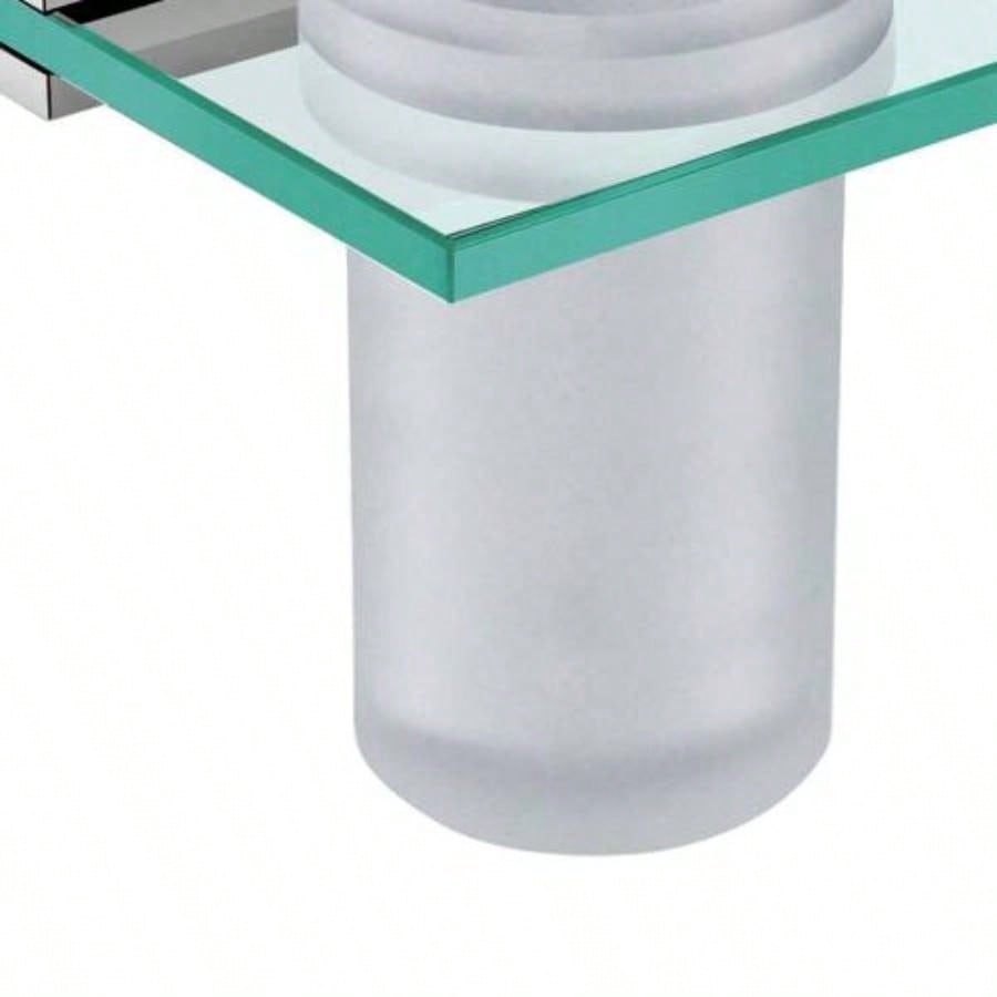 Venice Bathroom Single Tumbler Toothbrush Holder Tempered Glass Brushed