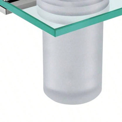 Venice Bathroom Single Tumbler Toothbrush Holder Tempered Glass Brushed