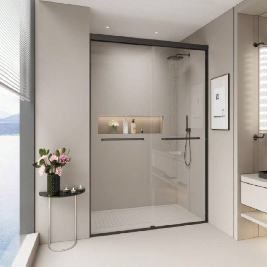 Shower Door Rollers Parts Only, 4 Pcs/Pack, Brushed Nickel 24D03PBNGJ