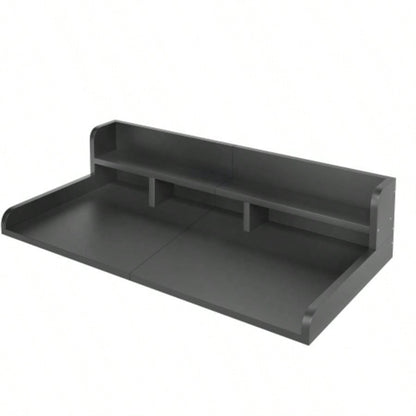 Washer Dryer Countertop with Non - slip Pads, Laundry Wood Shelf Topper with, 54 Widthx 27.5 Depth Double Layer Organizer Washer and Dryer Laundry Hamper Counter Storage Organization BLACK