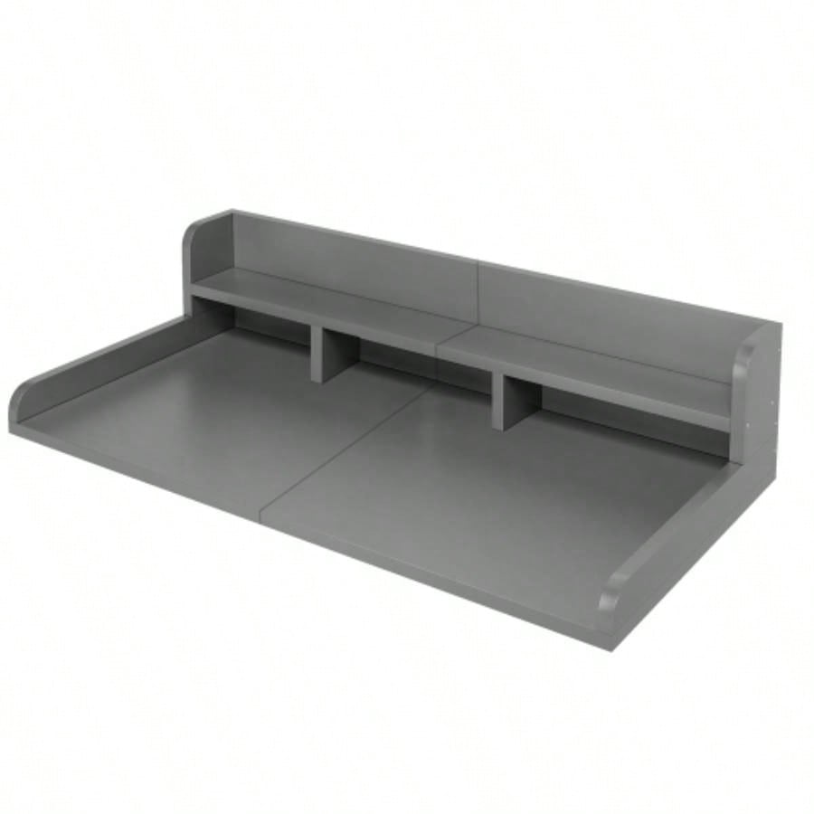 Washer Dryer Countertop with Non - slip Pads, Laundry Wood Shelf Topper with, 54 Widthx 27.5 Depth Double Layer Organizer Washer and Dryer Laundry Hamper Counter Storage Organization