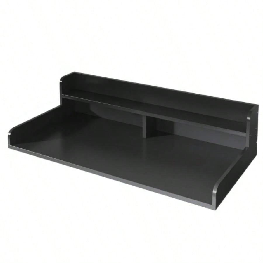 2 - Tier Washer and Dryer Countertop with 2.75 H Guard, 54x 27.5 D Laundry Countertop Cover, Large Space Laundry Topper Folding Clothes Over Washer and Dryer, Black