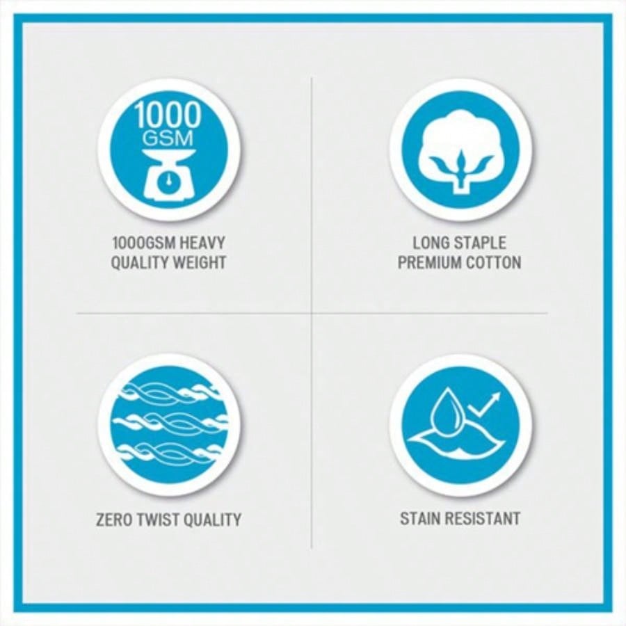 1000gsm Cotton 6 Piece Towel Set