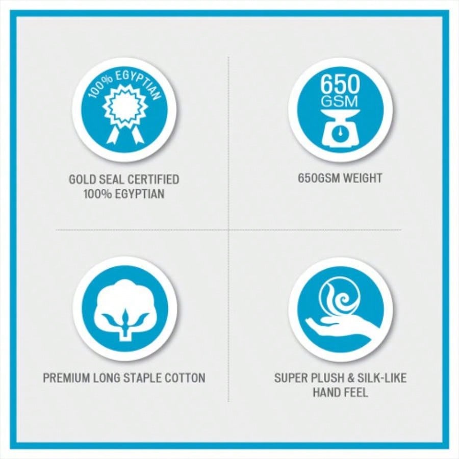 Egyptian Cotton 6 Piece Towel Set