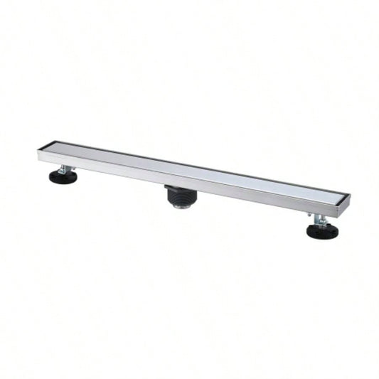 30 Inches Linear Shower Drain, Included Hair Strainer and Leveling Feet