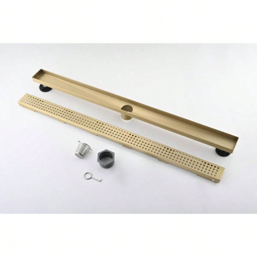 30 Inches Linear Shower Drain, Included Hair Strainer and Leveling Feet