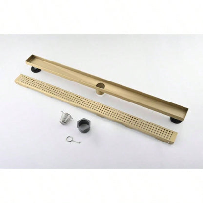 30 Inches Linear Shower Drain, Included Hair Strainer and Leveling Feet
