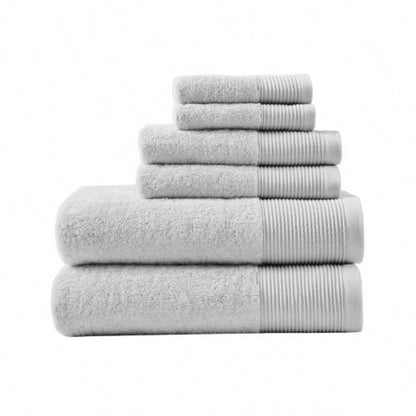 Cotton Blend Antimicrobial 6 Piece Towel Set