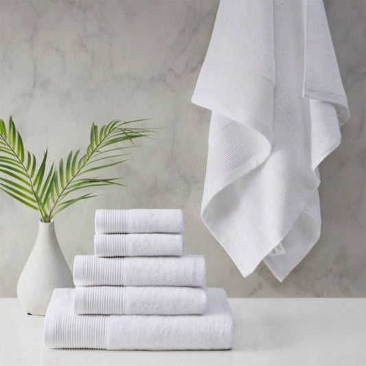 Cotton Blend Antimicrobial 6 Piece Towel Set