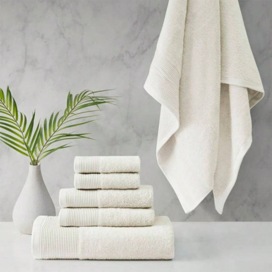 Cotton Blend Antimicrobial 6 Piece Towel Set