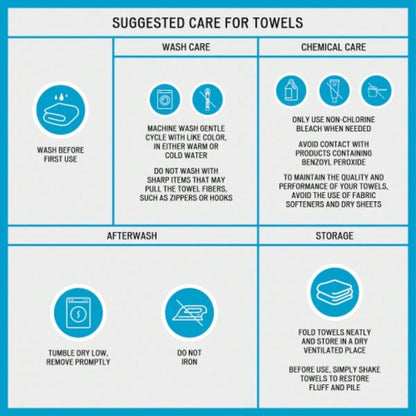 Cotton Blend Antimicrobial 6 Piece Towel Set