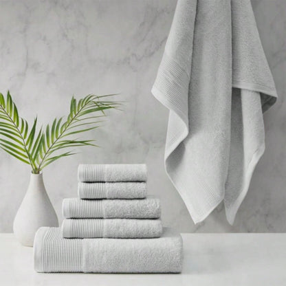 Cotton Blend Antimicrobial 6 Piece Towel Set