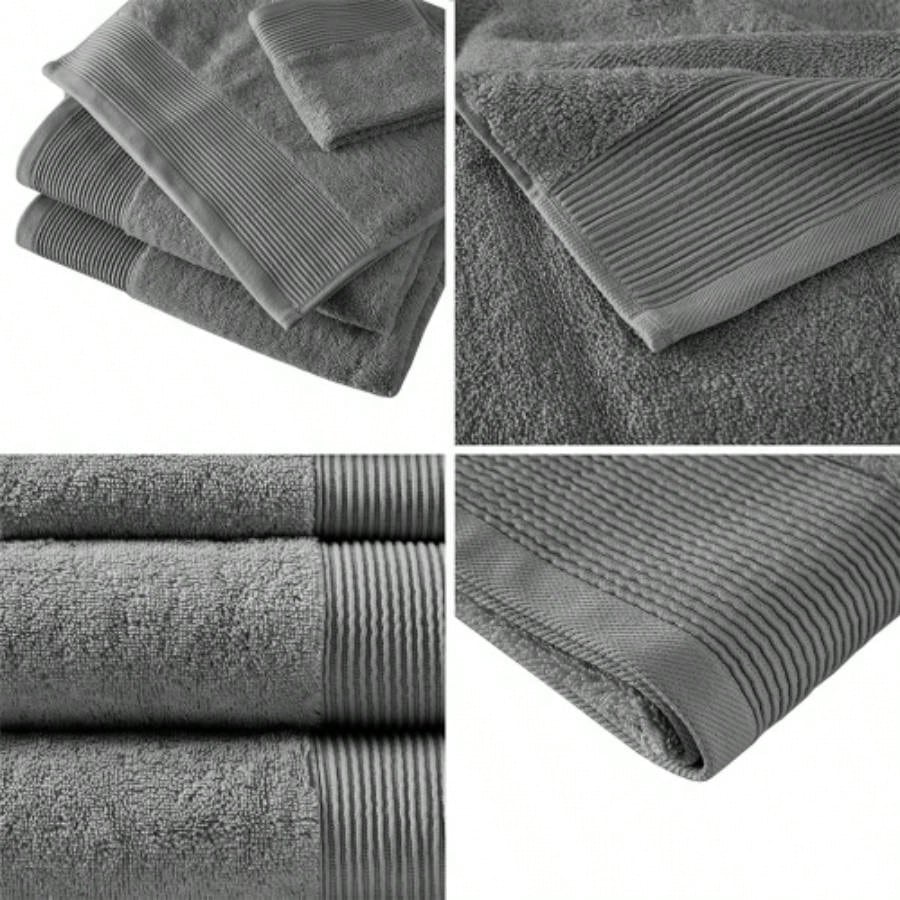 Cotton Blend Antimicrobial 6 Piece Towel Set
