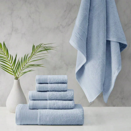 Cotton Blend Antimicrobial 6 Piece Towel Set