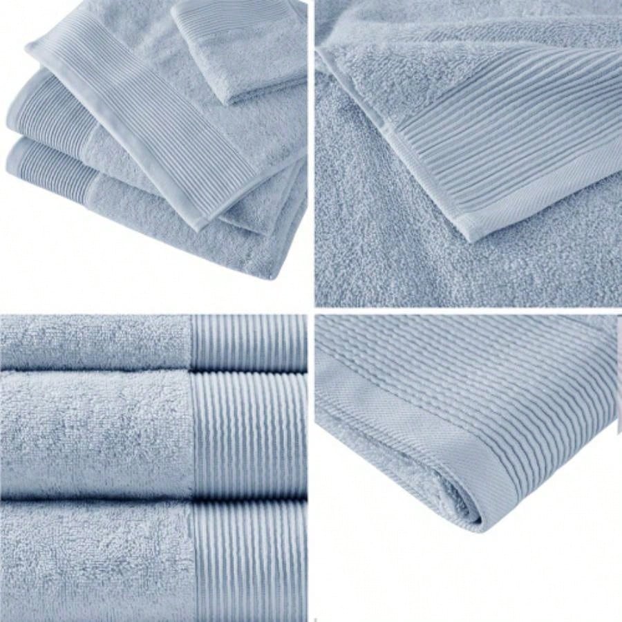Cotton Blend Antimicrobial 6 Piece Towel Set