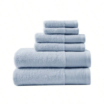 Cotton Blend Antimicrobial 6 Piece Towel Set