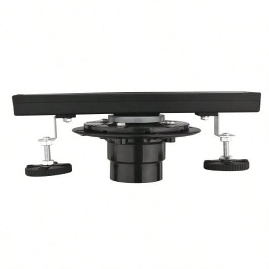 12 Inches Linear Shower Drain with Removable Cover, 304 Stainless Shower Drain Included Hair Strainer and Leveling Feet, Flange