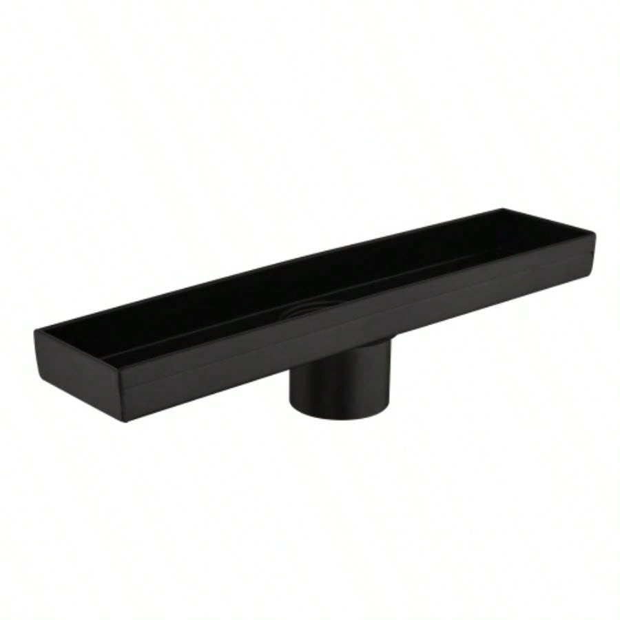 12 Inches Linear Shower Drain with Removable Cover, 304 Stainless Shower Drain Included Hair Strainer and Leveling Feet, Flange