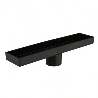 12 Inches Linear Shower Drain with Removable Cover, 304 Stainless Shower Drain Included Hair Strainer and Leveling Feet, Flange