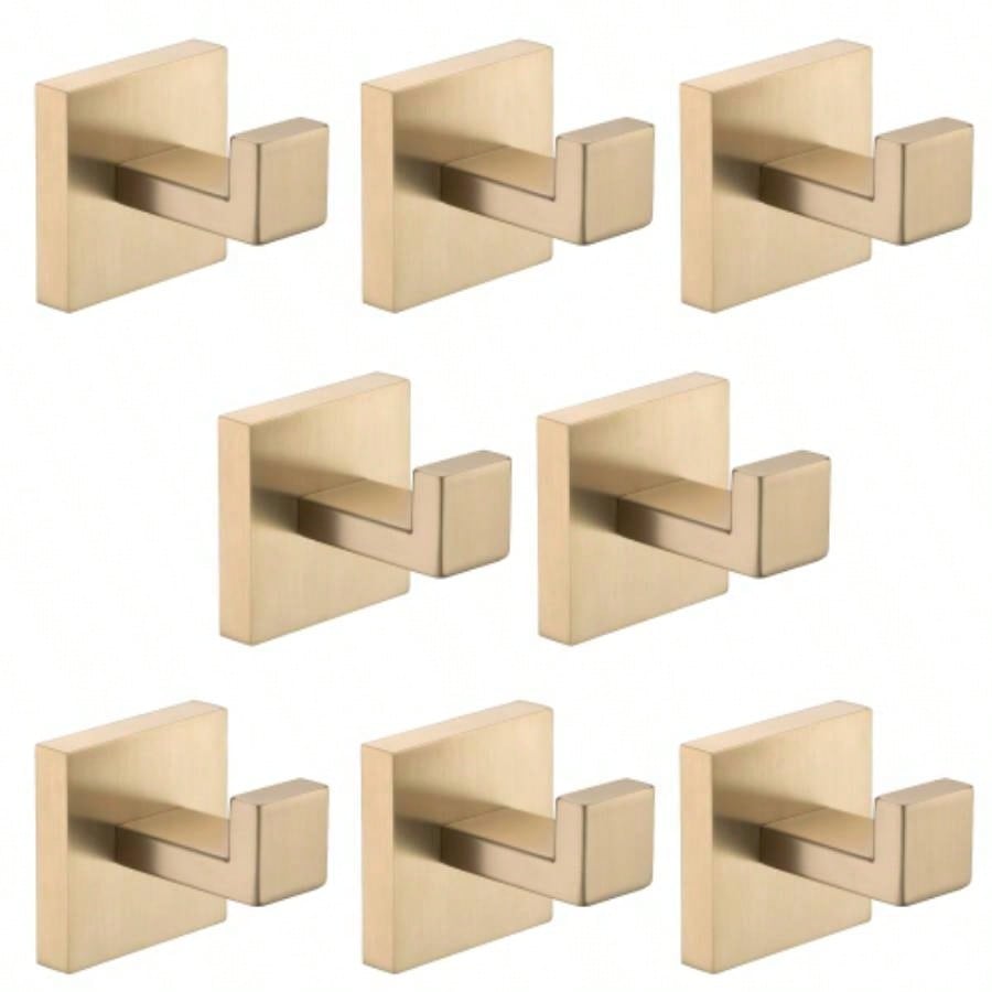 8 Pack Wall - Mounted Stainless Steel Bathroom Towel Hooks/Coat Hooks Bathroom, Bedroom, Kitchen