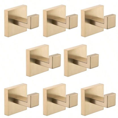 8 Pack Wall - Mounted Stainless Steel Bathroom Towel Hooks/Coat Hooks Bathroom, Bedroom, Kitchen