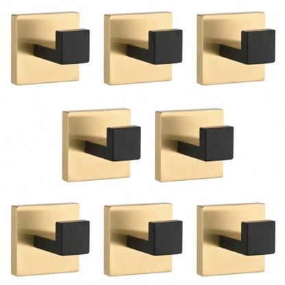 8 Pack Wall - Mounted Stainless Steel Bathroom Towel Hooks/Coat Hooks Bathroom, Bedroom, Kitchen