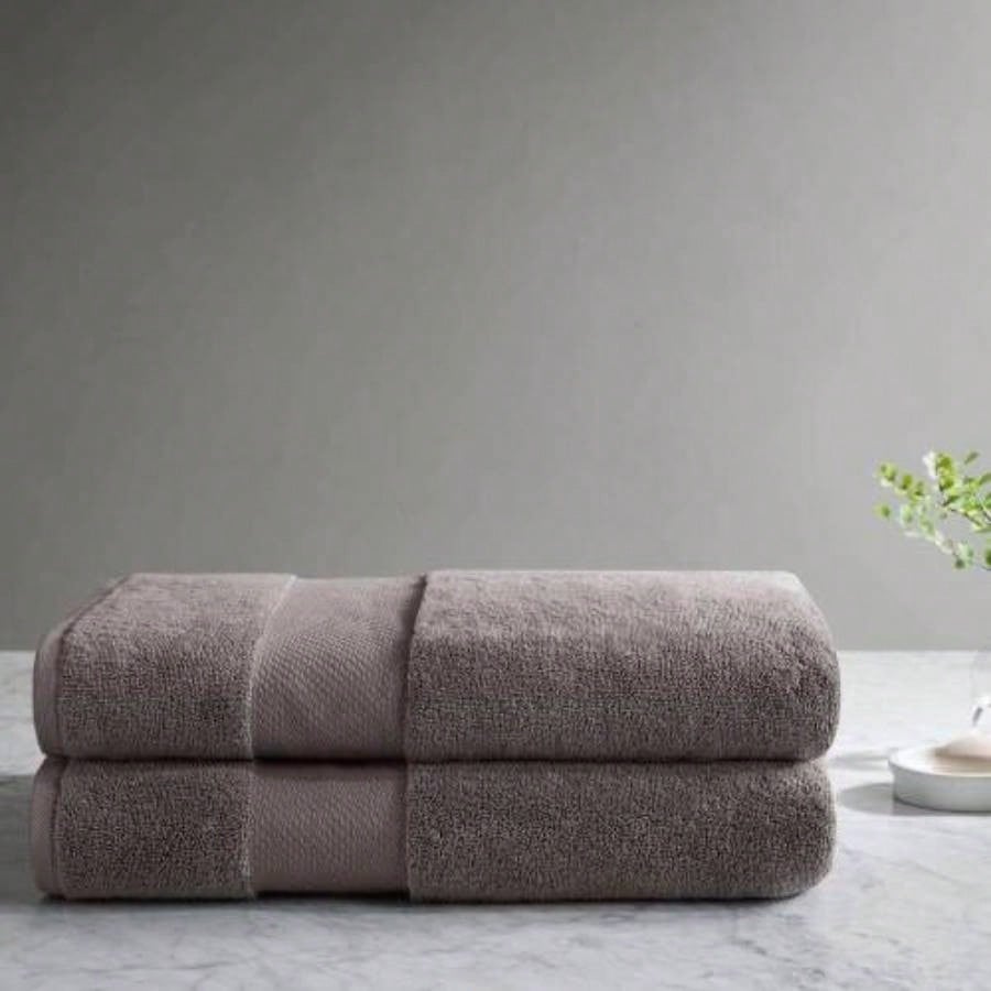 2 PCS 35x70 - 2PK Cotton Bath Sheet Set Charcoal