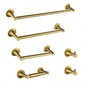 6 Piece Brass Bathroom Towel Rack Set Wall Mount