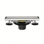 12 Inches Linear Shower Drain, Included Hair Strainer and Leveling Feet, Flange