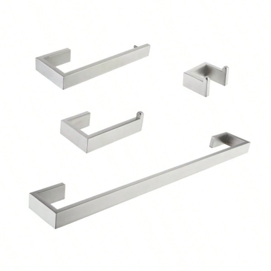 4 - Piece Stainless Steel Bathroom Hardware Set