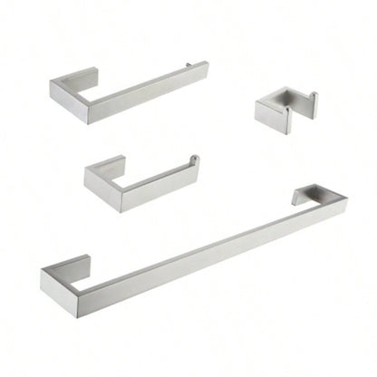 4 - Piece Stainless Steel Bathroom Hardware Set