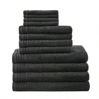 Cotton Quick Dry 12 Piece Bath Towel Set 12 - Piece