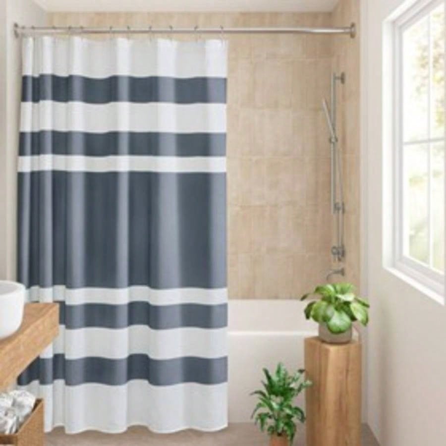 1 PCS 108x72 Shower Curtain with Treatment Dark Blue