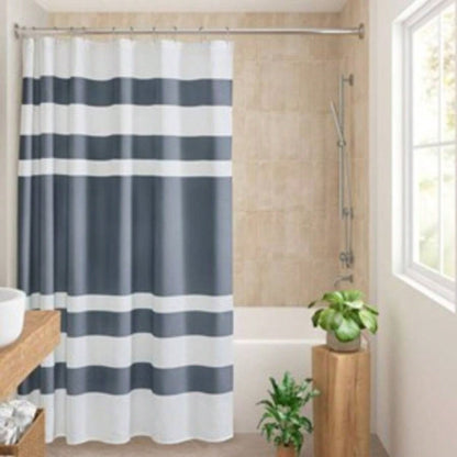 1 PCS 108x72 Shower Curtain with Treatment Dark Blue