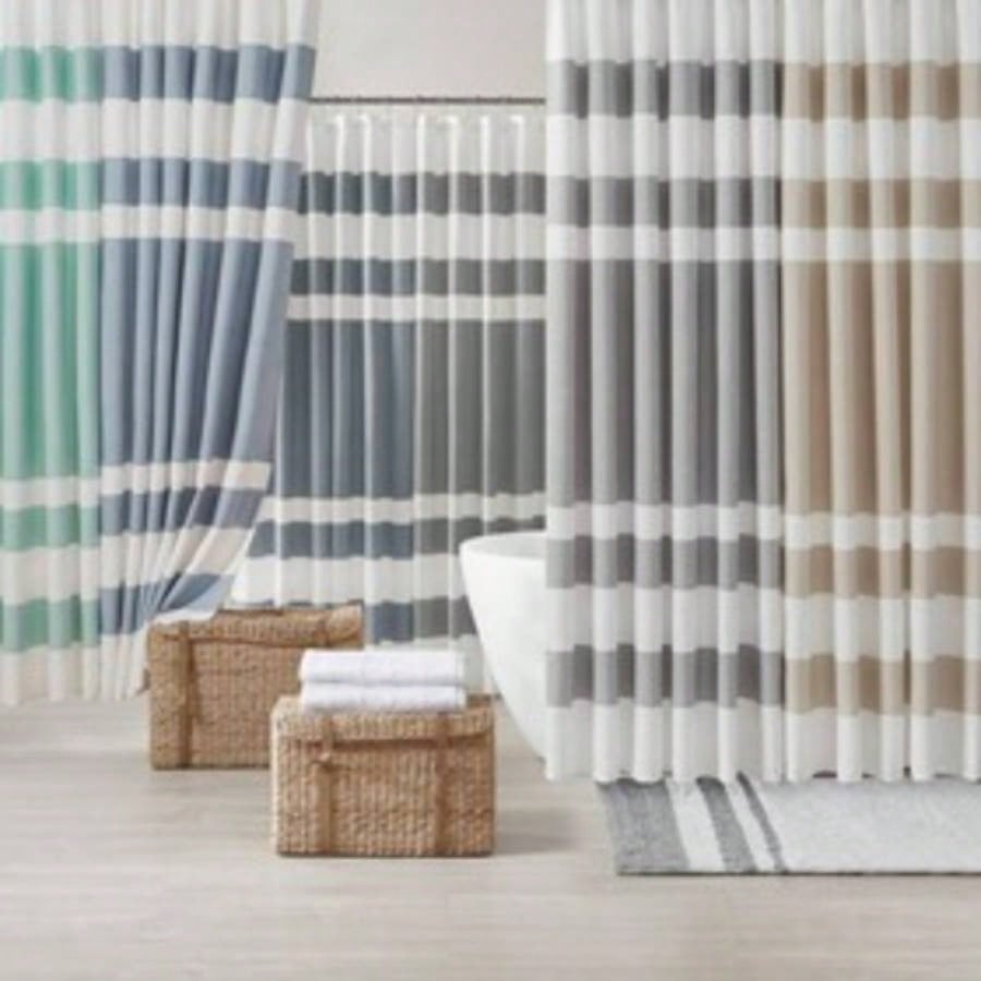 1 PCS 108x72 Shower Curtain with Treatment Dark Blue