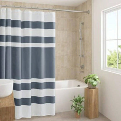 1 PCS 108x72 Shower Curtain with Treatment Dark Blue