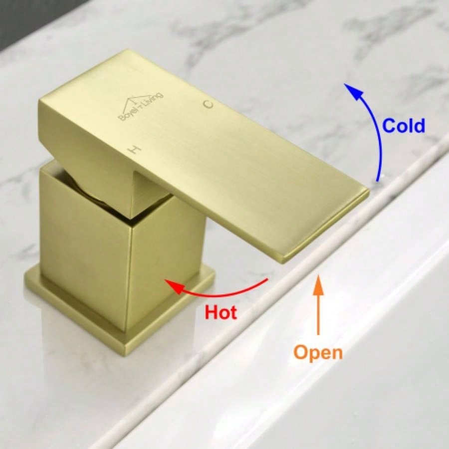 Single - Handle Tub Deck Mount Roman Tub Faucet with Hand Shower and Suply Hose in Brushed Gold