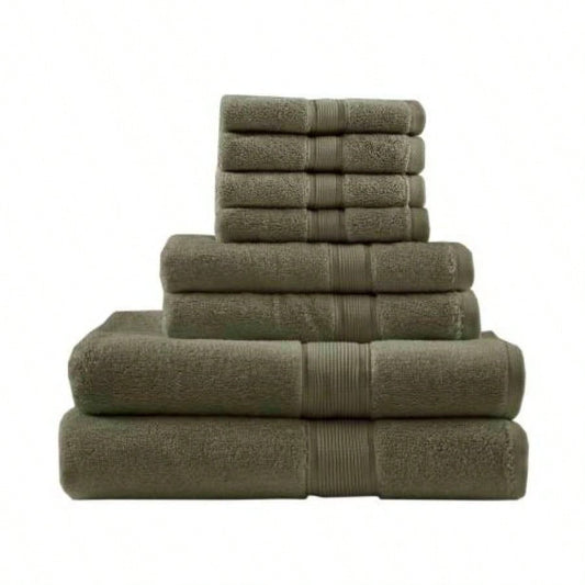 Ultra - Soft Cotton Absorbent Towel Set 8 - Piece