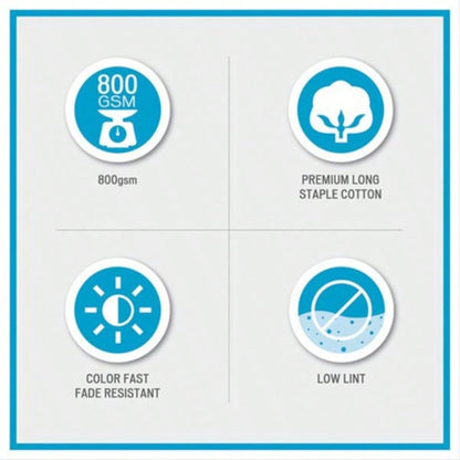 2 PCS 34x68 - 2PK Ultra - Soft Cotton Absorbent Towel Set Seafoam