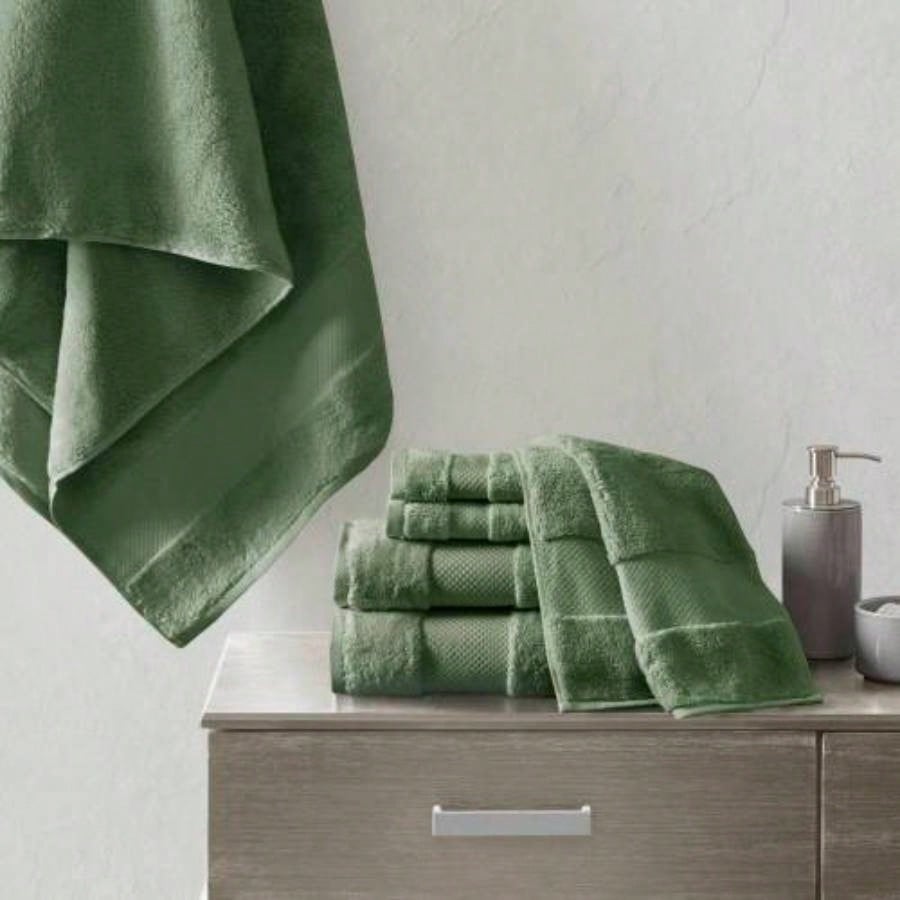 Cotton 6 Piece Bath Towel Set 6 - Piece