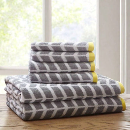 Cotton Jacquard Bath Towel 6 Piece Set See below