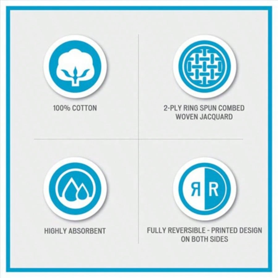 Cotton Jacquard Bath Towel 6 Piece Set See below