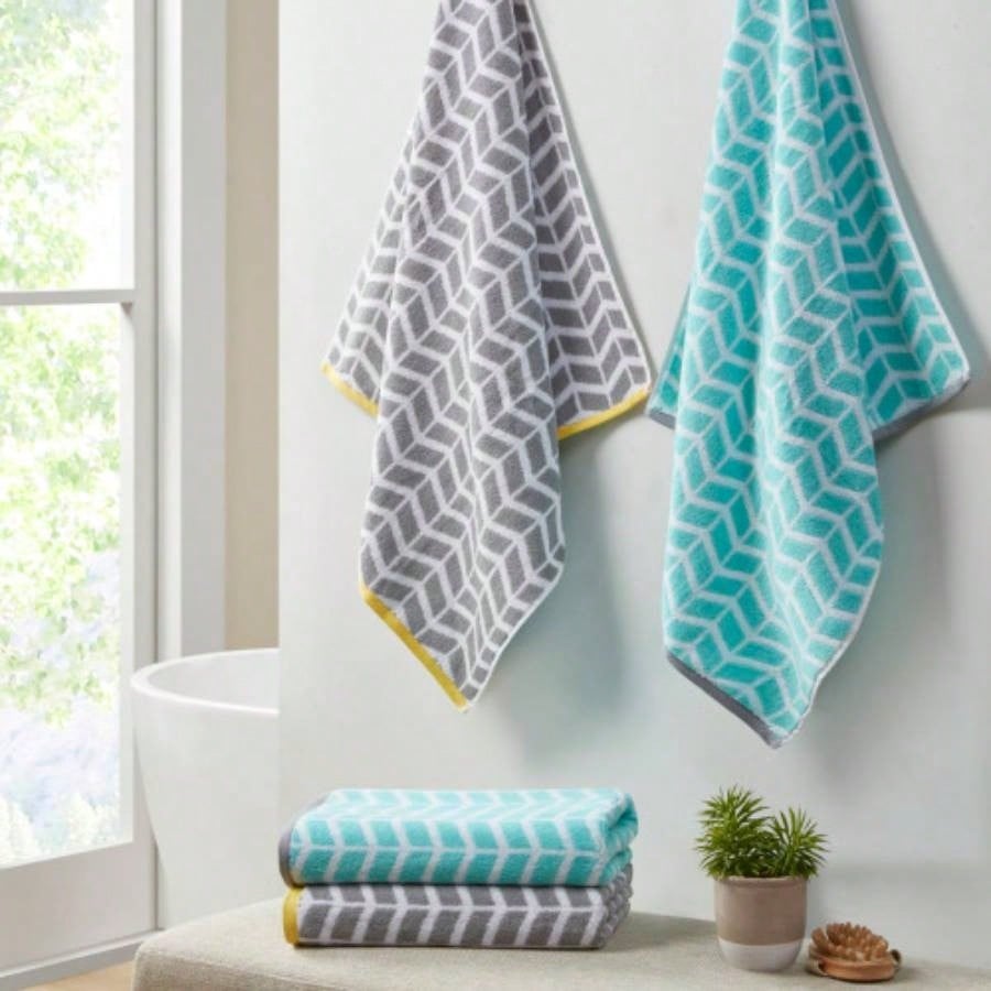 Cotton Jacquard Bath Towel 6 Piece Set See below